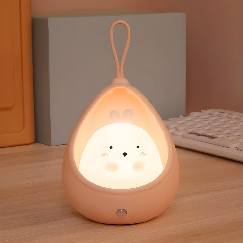 Hanging Bunny in a Pouch Night Light