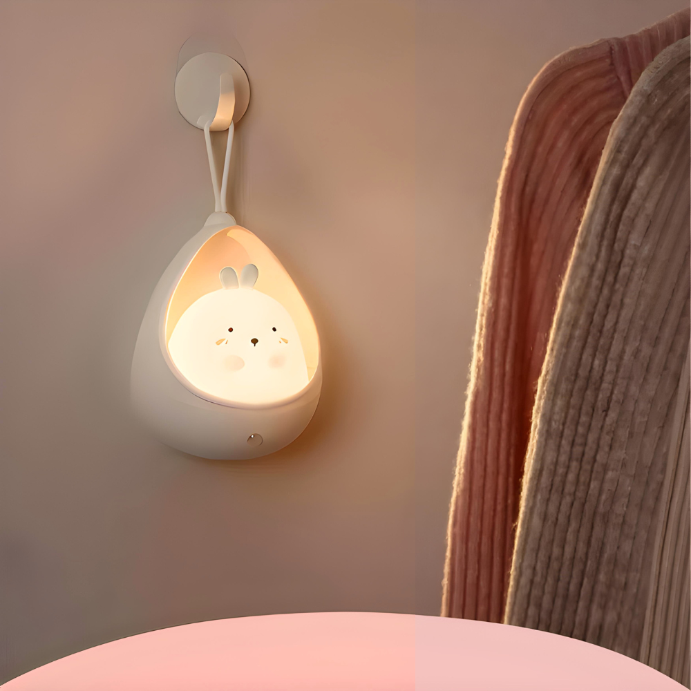 Hanging Bunny in a Pouch Night Light