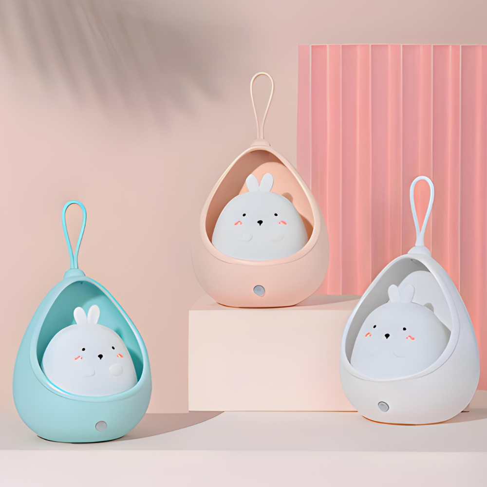 Hanging Bunny in a Pouch Night Light