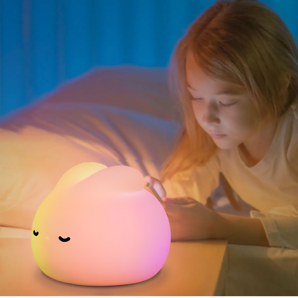 Cute Sleeping Bunny Soft Night Light