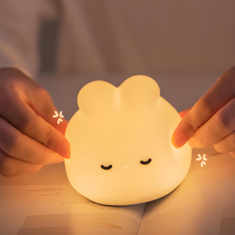 Cute Sleeping Bunny Soft Night Light