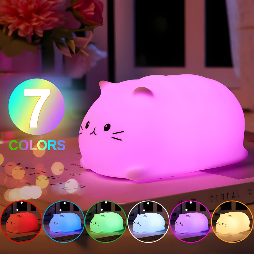 Cute Kitty Soft Night Light