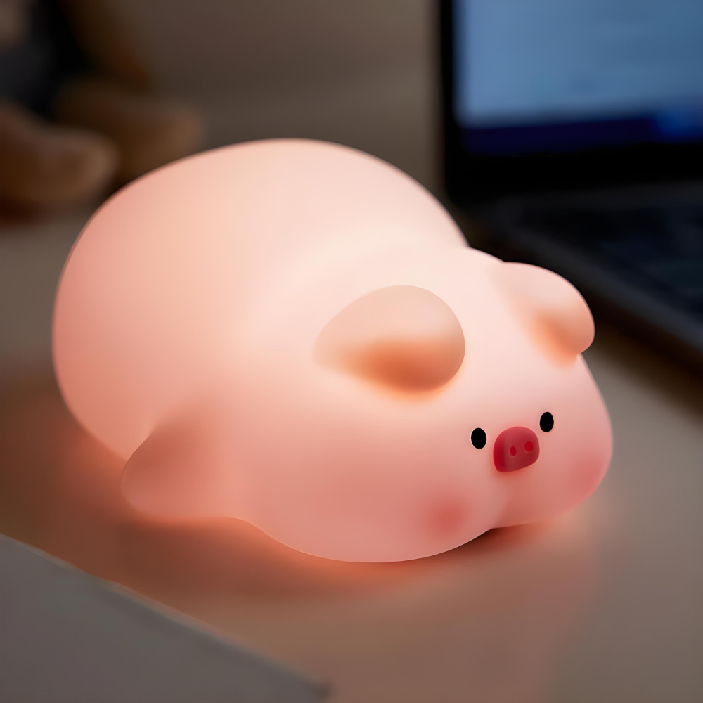 Cute Piggy Soft Night Light