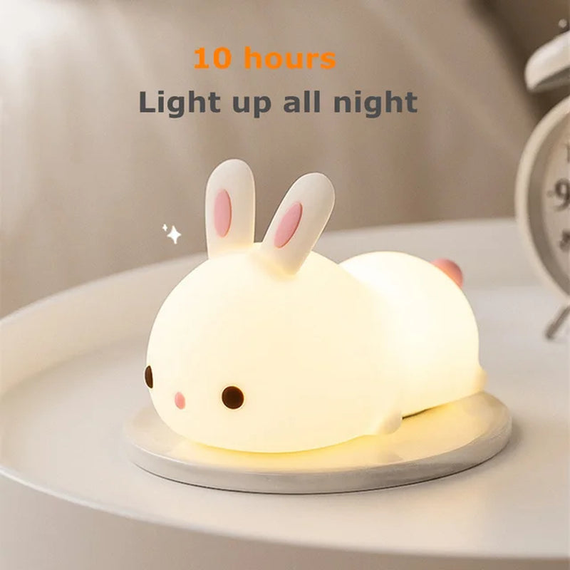 Cute Rabbit Soft Night Light